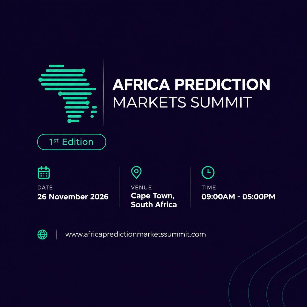 Institutional Leaders, Regulators, and Innovators to Convene in Cape Town for Africa’s First Prediction Markets Summit CAPE TOWN,